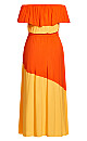 Colorburst Maxi Dress - mandarin