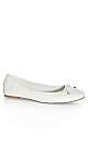 WIDE FIT Weave Ballet Flat - white