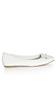 WIDE FIT Weave Ballet Flat - white