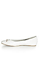 WIDE FIT Weave Ballet Flat - white