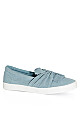 WIDE FIT Denim Knot Canvas Flat - blue