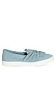 WIDE FIT Denim Knot Canvas Flat - blue