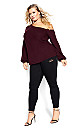 Shoulder Lust Top - bordeaux