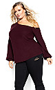 Shoulder Lust Top - bordeaux