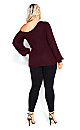 Shoulder Lust Top - bordeaux