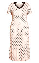 Plus Size Lace Spot Sleep Dress - pink