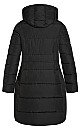 Contrast Zip Coat - black