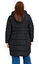 Contrast Zip Coat - black