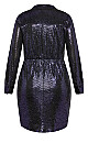 Sequin Glow Dress - navy