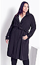 Plus Size Sara Duster Jacket - black