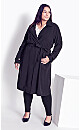 Plus Size Sara Duster Jacket - black