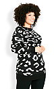 Leopard Longline Sweater -black