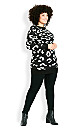 Leopard Longline Sweater -black