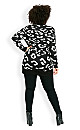 Leopard Longline Sweater -black