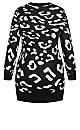 Leopard Longline Sweater -black