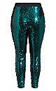 Sequin Party Pant - emerald
