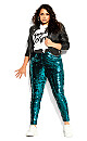 Sequin Party Pant - emerald
