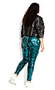 Sequin Party Pant - emerald
