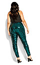 Sequin Party Pant - emerald
