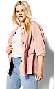 Plus Size Shaylee Corduroy Jacket - blush