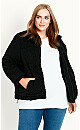 Plus Size Cuddle Up Jacket - black