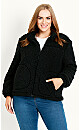 Plus Size Cuddle Up Jacket - black