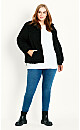 Plus Size Cuddle Up Jacket - black