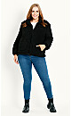 Plus Size Cuddle Up Jacket - black