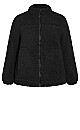 Plus Size Cuddle Up Jacket - black