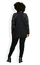 Animal Sleeve Sweater - black