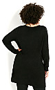 Sparkle Neck Sweater - black