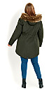 Padded Parka Coat - khaki