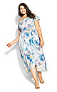 Kiku Floral Maxi Dress - blue