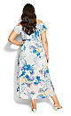 Kiku Floral Maxi Dress - blue