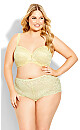 Plus Size Lace Cheeky Brief - Yellow