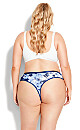 Cotton Print Thong - navy tie dye