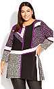 Plus Size Remy Placement Tunic - plum