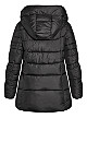 Hooded Padded Coat - black