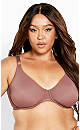 Fashion Smooth Back Bra - brown