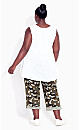 Plus Size Cotton Roll Up Capri - camo