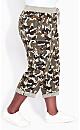 Plus Size Cotton Roll Up Capri - camo