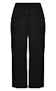 Black Linen Viscose Trouser