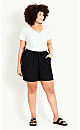 Linen Blend Short - black