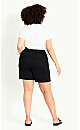 Linen Blend Short - black