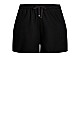 Linen Blend Short - black