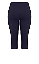 Plus Size Gracie Eyelet Capri - Navy