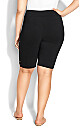 Plus Size Super Stretch Rivet Short - black