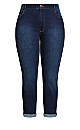 Plus Size Stretch Girlfriend Jean Dark Wash - Tall