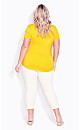 Plus Size V Cut Out Top - marigold