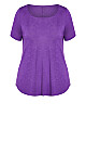 Slub Short Sleeve Purple Tee